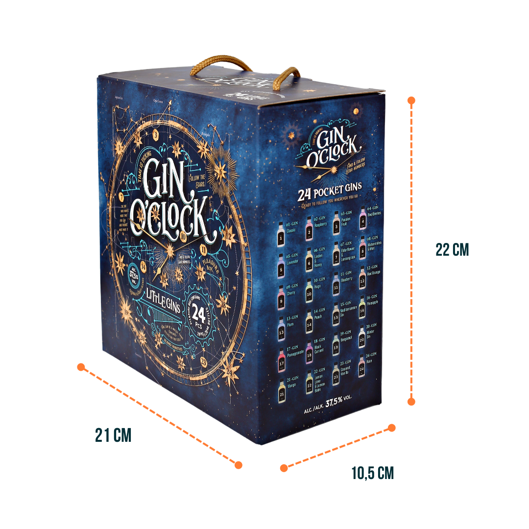 Calendario dell'avvento con 24 gin premium, regalo di Natale unico. Idea regalo originale per adulti amanti del gin, edizione limitata 2024