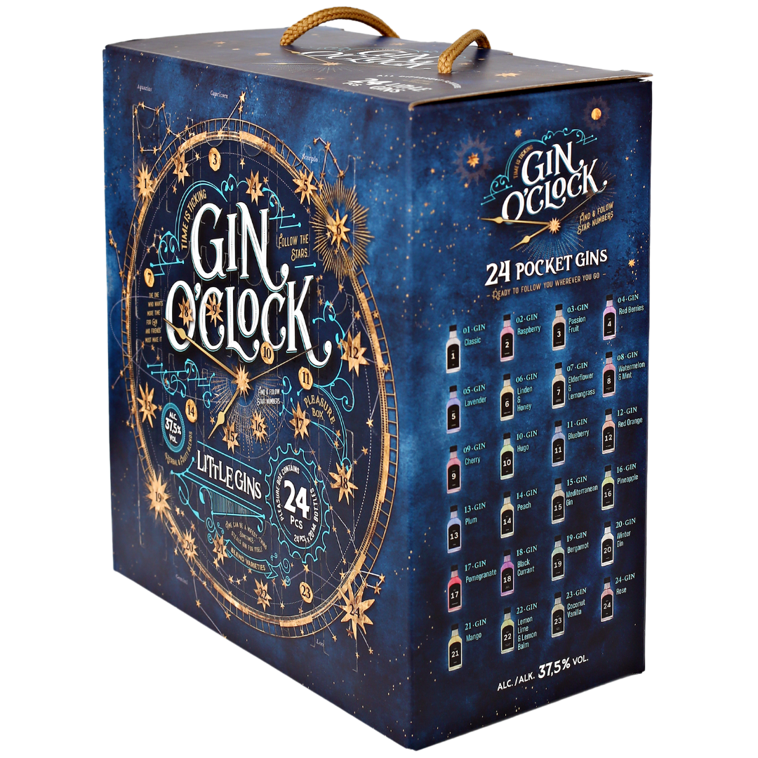 Calendario dell'avvento con 24 gin premium, regalo di Natale unico. Idea regalo originale per adulti amanti del gin, edizione limitata 2024