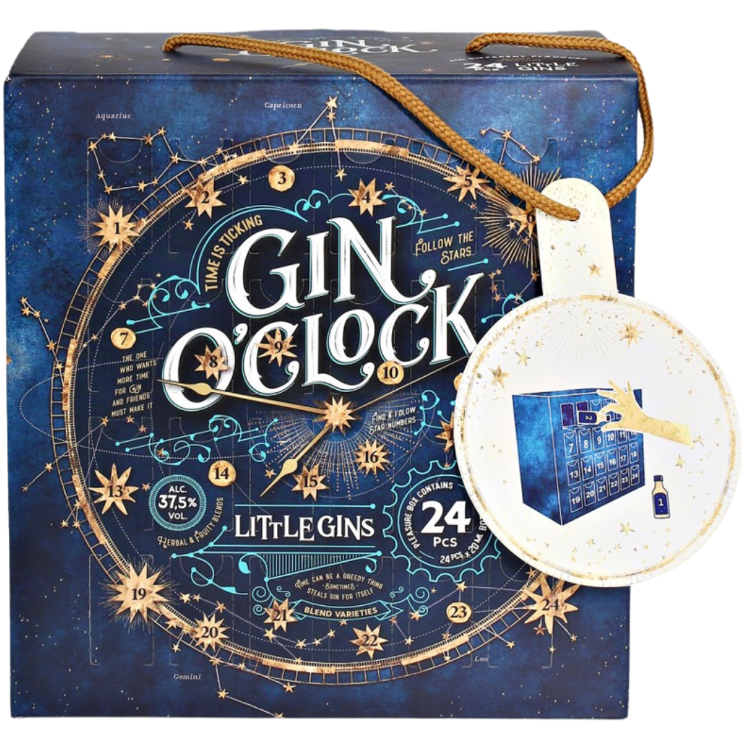 Calendario dell'avvento con 24 gin premium, regalo di Natale unico. Idea regalo originale per adulti amanti del gin, edizione limitata 2024